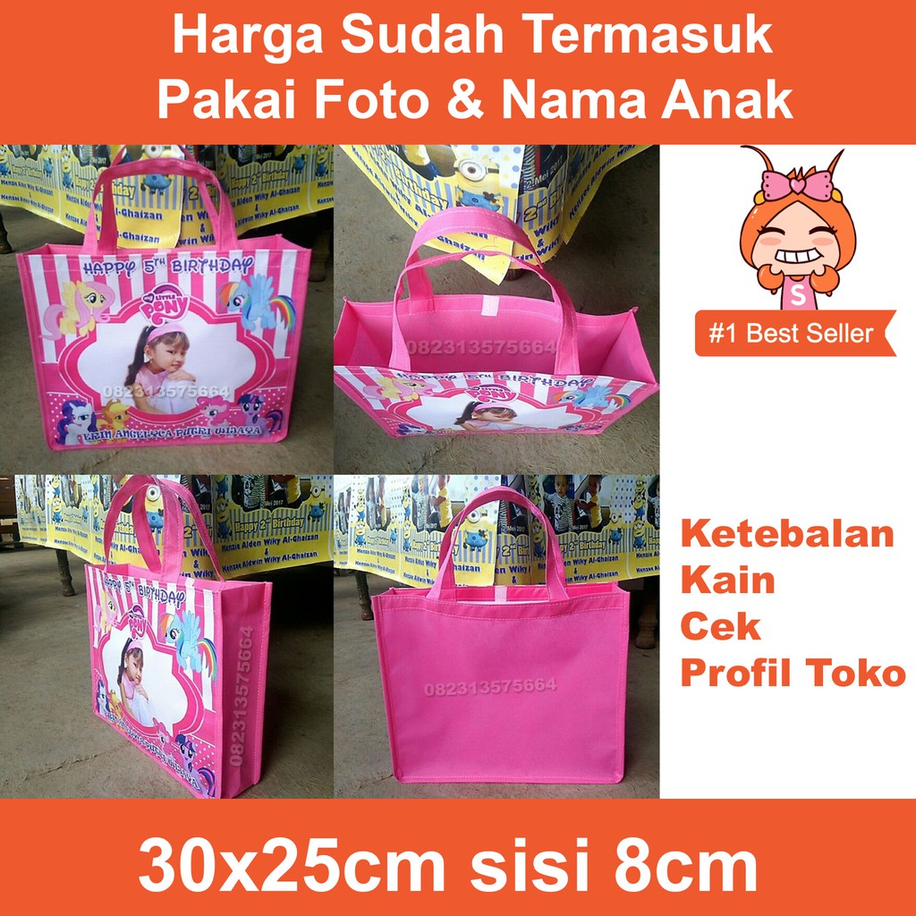 

tas souvenir ultah pakai foto