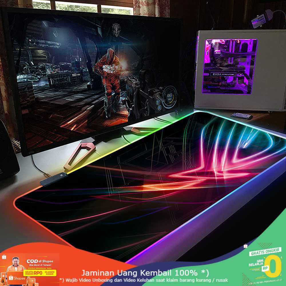 (BISA COD) RVOSTR Mairuige Gaming Mouse Pad Illuminated LED RGB 800x300mm