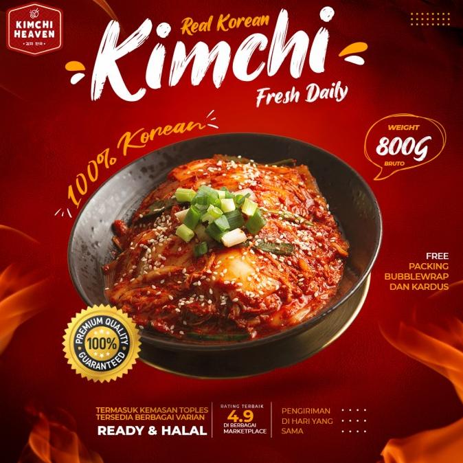

800g Fresh Kimchi Korea in Jar (bs pilih varian) Halal