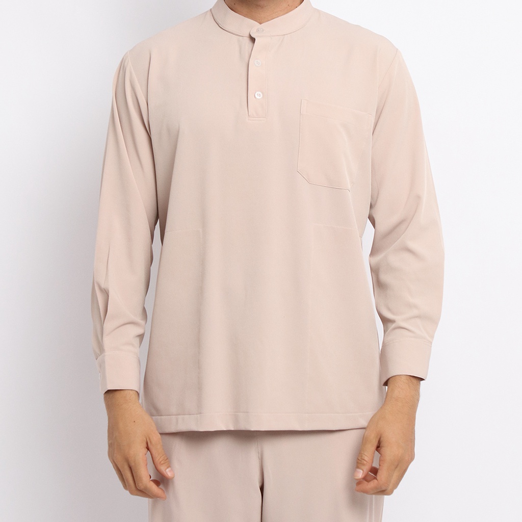 Baju Jaga MLS - CREAM Scrubs on Call Stretchy Lengan Panjang