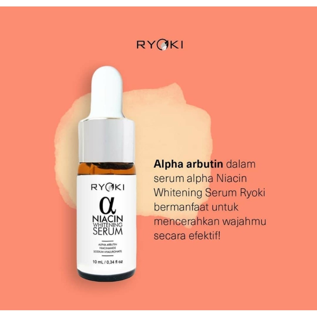 Bpom Ryoki Skincare Pemutih Wajah Niacin Whitening Serum Original Murah