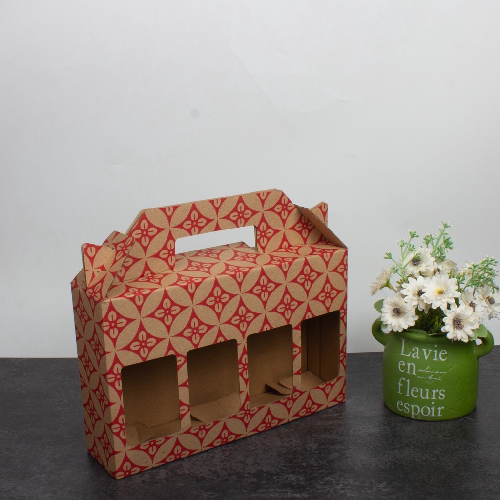

Dus Jinjing Botol 350ml x 4 Packaging Box Botol 350 ml Isi 4 Botol Motif Batik Kardus Tenteng Botol (isi 10 pcs)