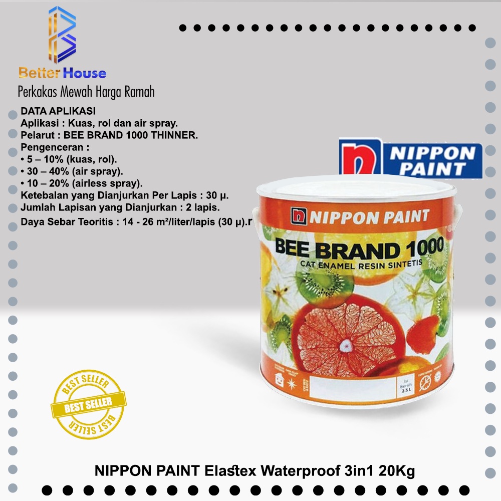 Nippon Paint Cat Minyak Besi &amp; Kayu Bee Brand 1000 1Kg
