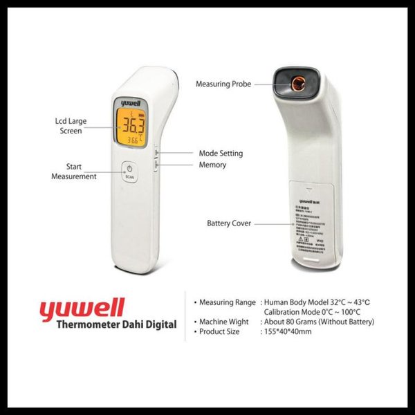 YUWELL - Thermometer Infrared Head YHW 1 / Termometer Infrared Dahi