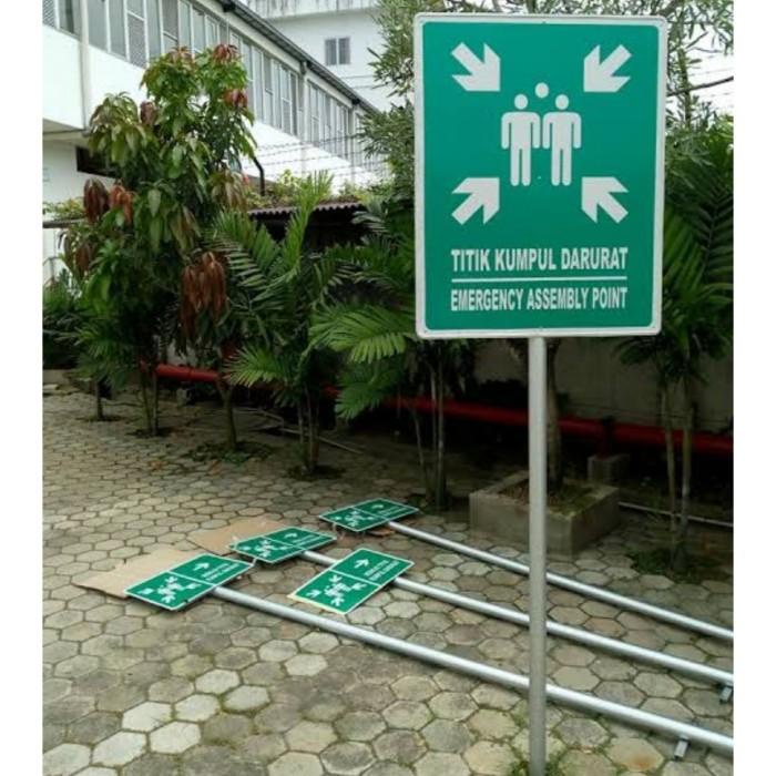 Rambu Titik Kumpul Assembly + Tiang 2" X3 Mtr