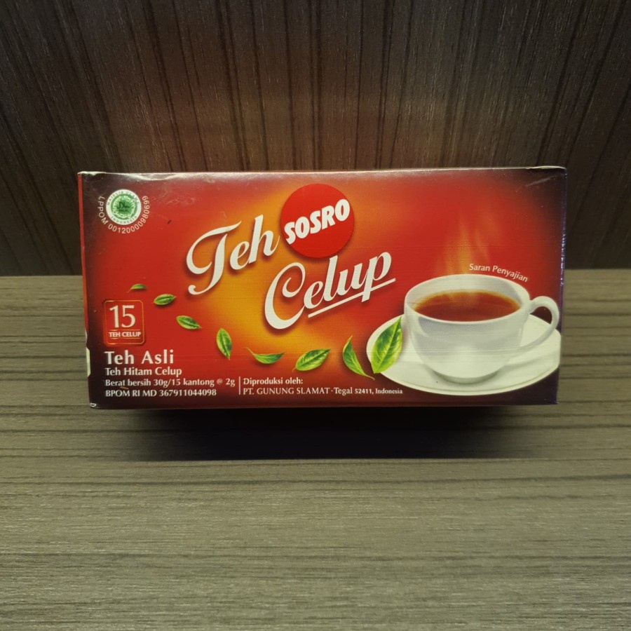 

Teh Celup Sosro Teh Asli 15 Teh Celup 30 Gr x 15 Kantong HALAL