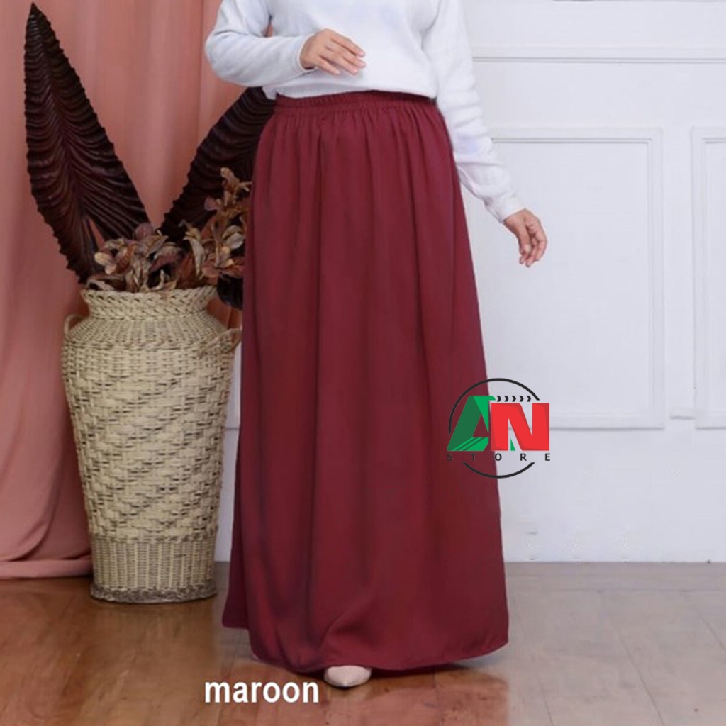 Rok polos panjang / rok polos / rok skirt / rok muslim panjang / bawahan wanita