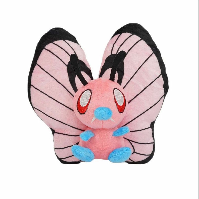 Pink Shiny Butterfree 7inch Anime Figure Plush Toy Doll Mainan Lucu Anak