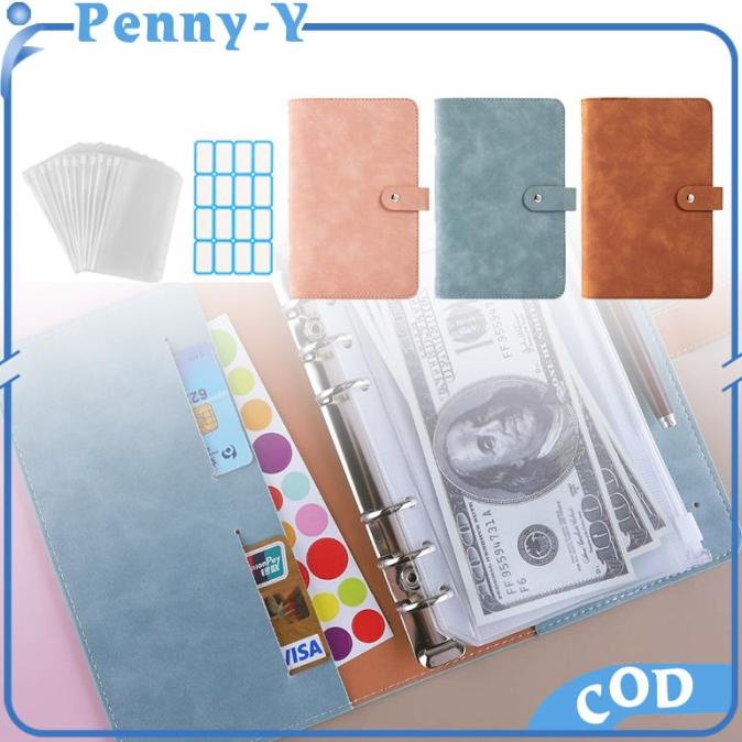 

Produk Terbaik] 1 Set Binder Budget Planner A6 Cash Envelope Binder PU Leather