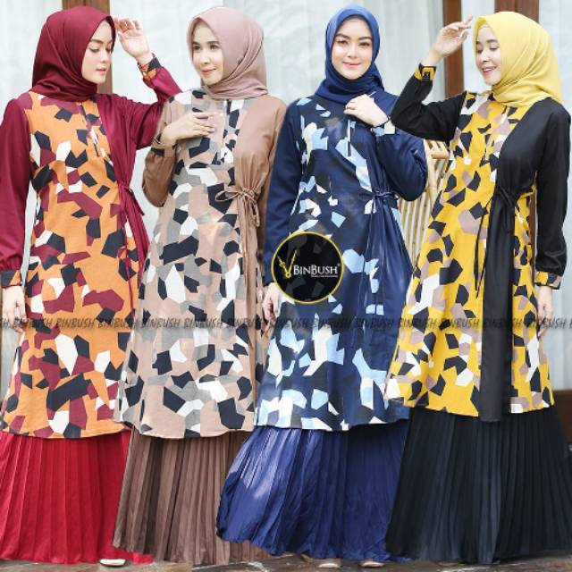 Set Tunik REMBULAN ori Binbush Busui and Wudhu Friendly