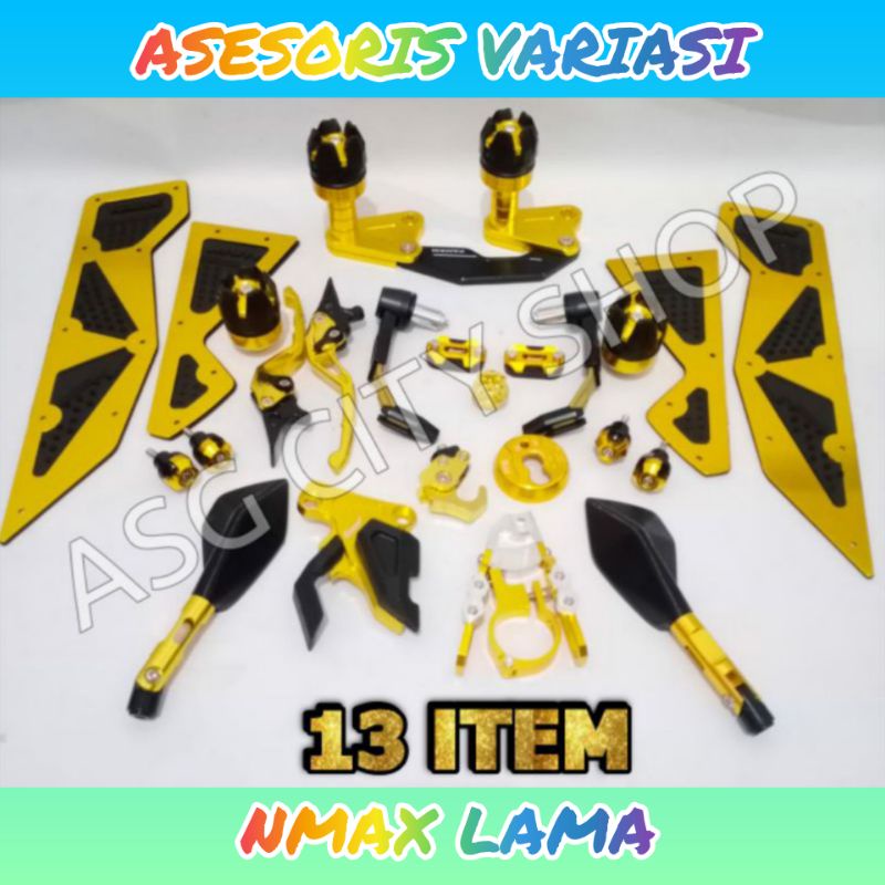 PAKET AKSESORIS VARIASI YAMAHA NMAX 13 ITEM