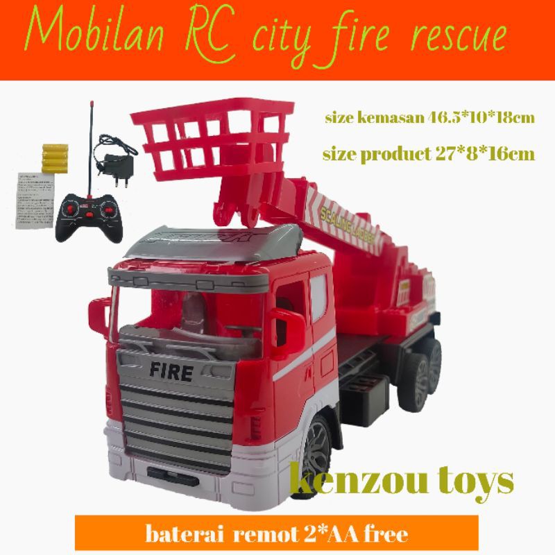 mainan Mobilan RC city fire rescue