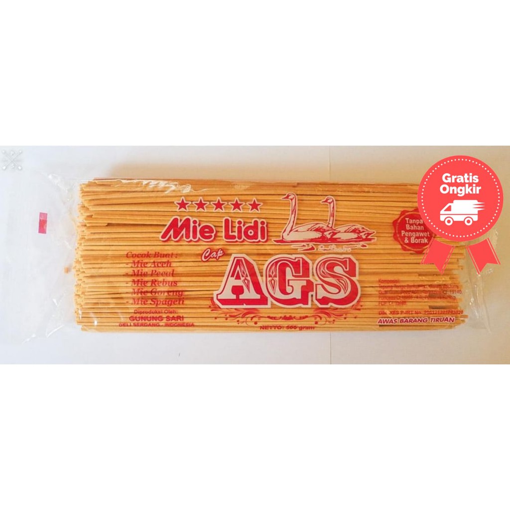 

Mie Lidi / Mie Kering / Mie Aceh / Mie Gomak Angsa Kuning (500 Gram)