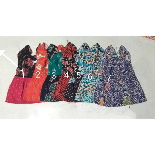 Baju batik anak/dress santung anak/daster anak perca