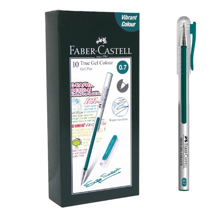 

Faber-Castell True Gel Pen -- Sea Green 0.7 Mm