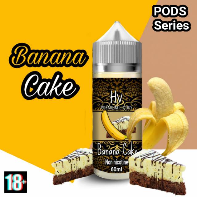 Liquid Vape Pods Banana Cake Premium Liquid Non Nicotine Shopee