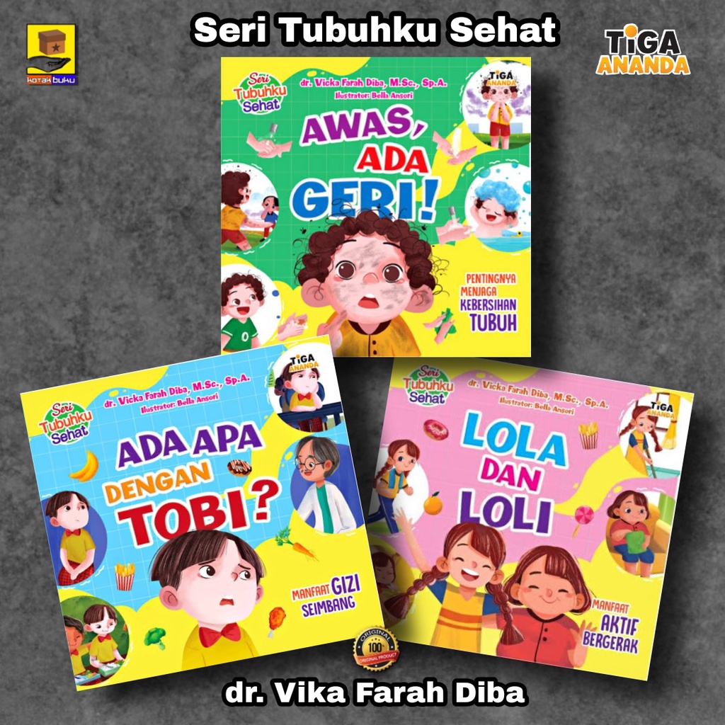Buku Cerita Anak / Seri Tubuhku Sehat / Buku Anak TK PAUD / Buku Anak / Cerita Anak