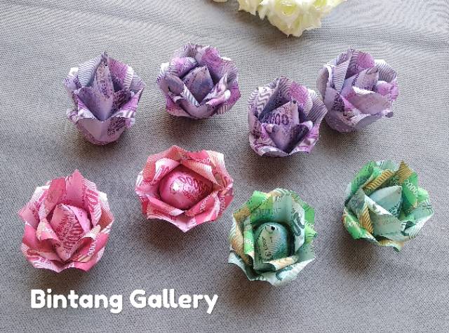 Origami bunga mawar jumbo / bunga mawar bahan mahar