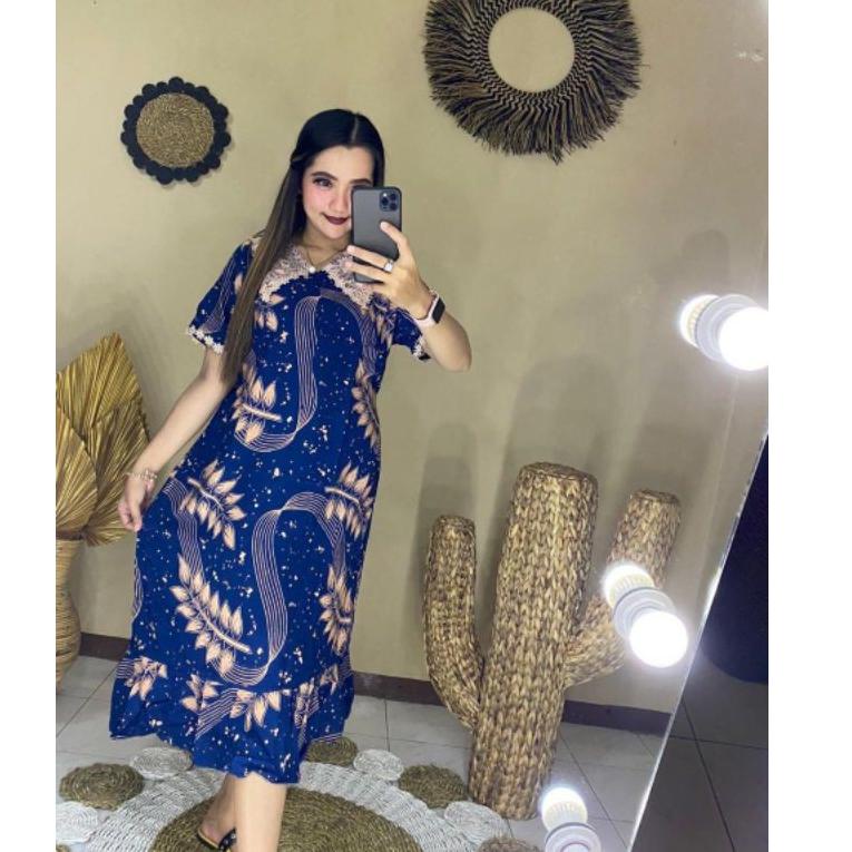 Gto31au22ᴿ ◦ Daster Arab Kekinian Motif Daun Melody | Resleting Depan Busui Friendly