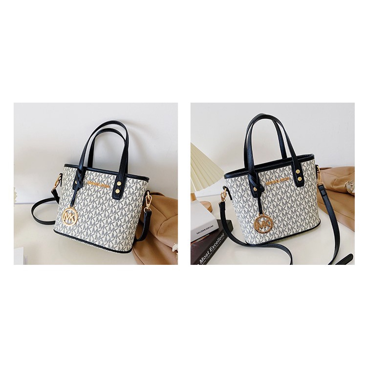 BJ64246 - BROWN/GRAY/WHITE - TAS SLEMPANG TOTEBAG HANDBAG WANITA FASHION IMPORT MODIS ELEGAN TERMURAH TERLARIS TERBARU BAGSTORE JAKARTA TAS BATAM ZC4246