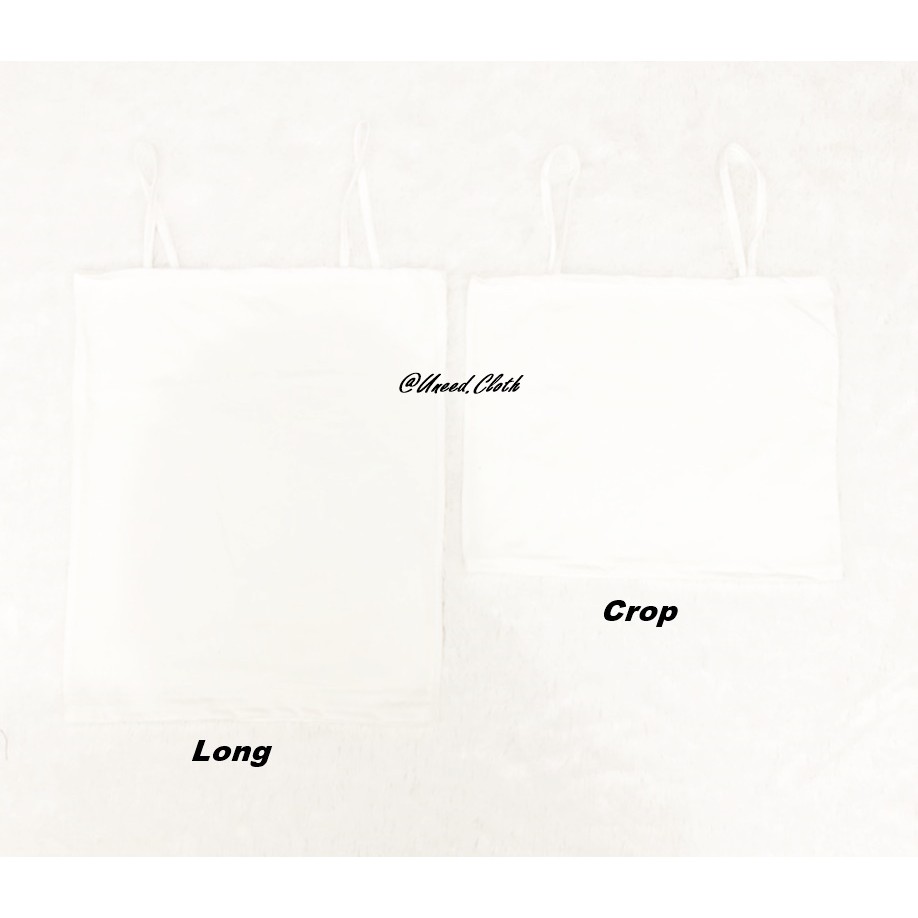 Uneed Cloth / SQUARE CAMISOLE / CROP TANKTOP / TANK TOP WANITA POLOS / TANGTOP BRA ATASAN LOLY-White