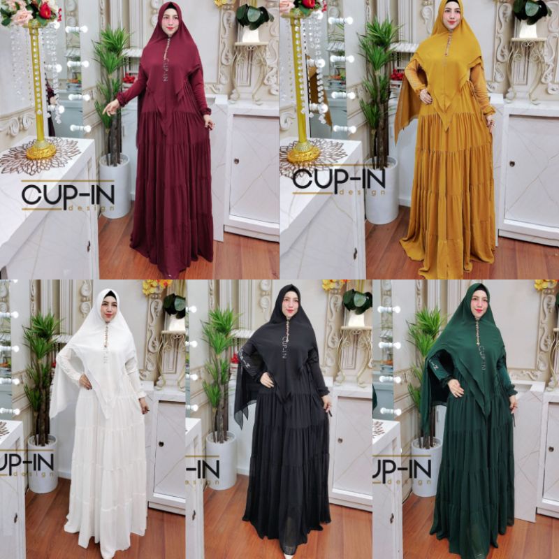 Gamis Maysyara set syari by Cupin