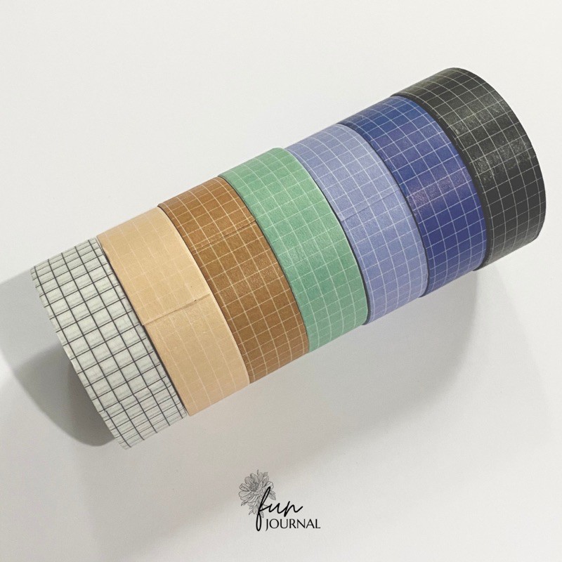 

WASHI TAPE SAMPLE SHARE GRID SERIES 1 UNTUK JOURNAL JURNAL PLANNING PLANNER SCRAPBOOK DIY BUJO
