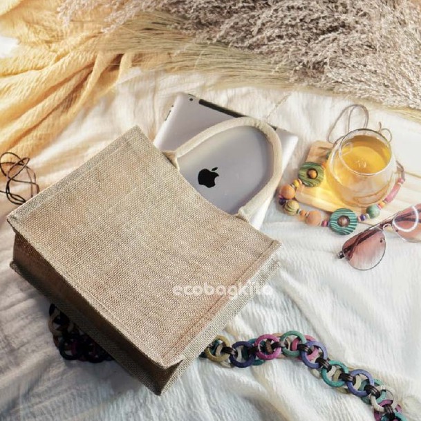 Tote Bag / Jute Bag / Tas Goni / Gift Jute POLOS SMALL