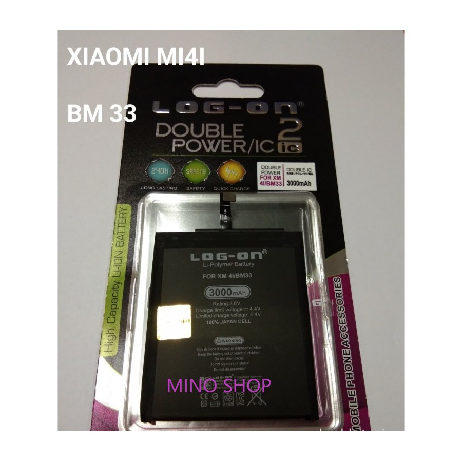 BATRE BATERAI XIAOMI MI4I BM33 BM 33 DOUBLE POWER LOG ON