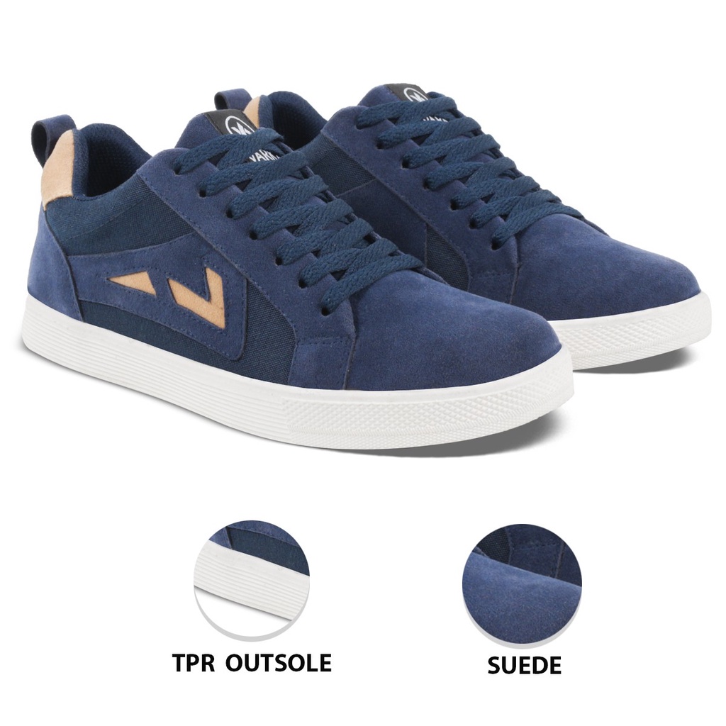 Sepatu Sneakers Pria V 4867 Brand Varka Sepatu Kets Pria Kuliah Kerja Hangout Trendi Berkualitas Warna Navy