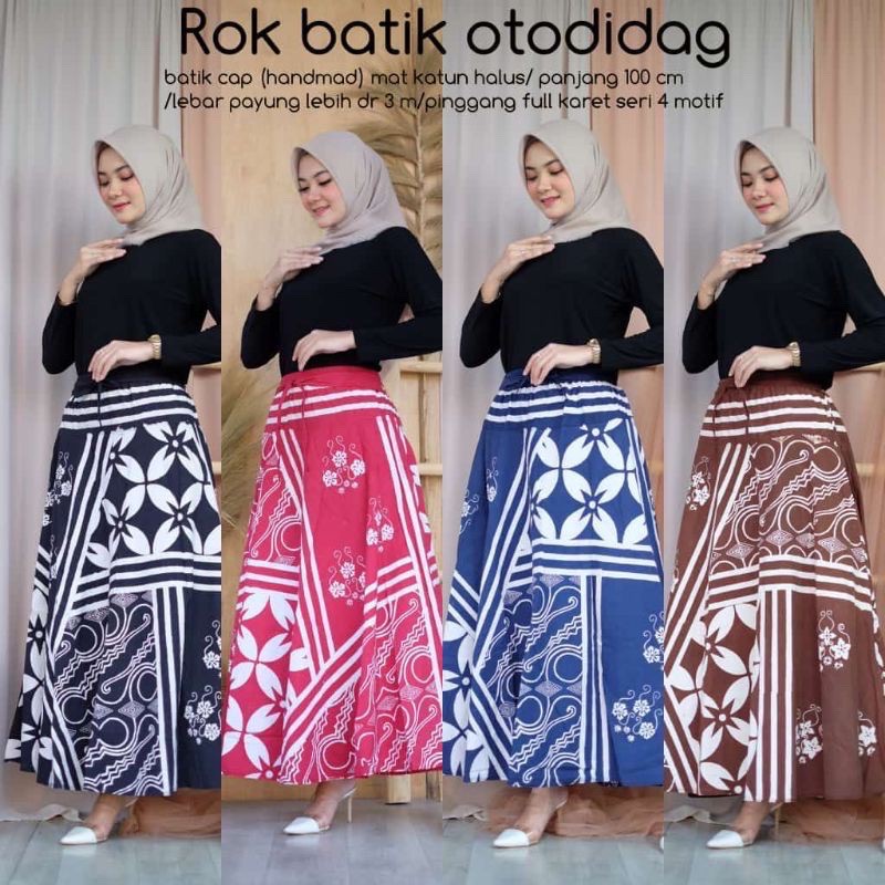 Rok Cap Batik Ototdidag Lawasan Kawung Batik Bawahan Rok Klok Modern Klok Seragam Muslim Pesta
