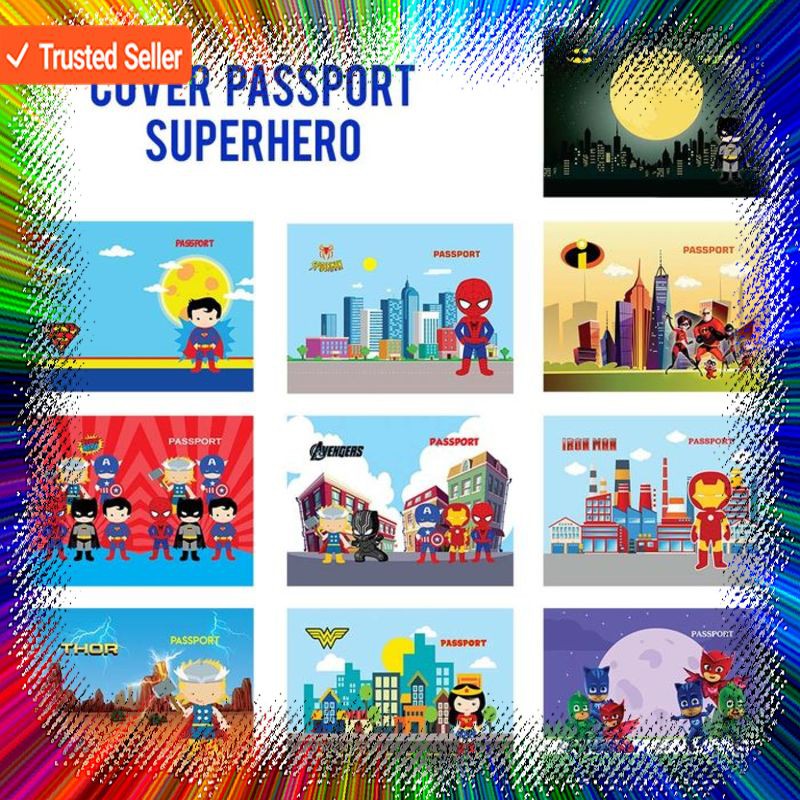 Jual Jual Cover Passport Aneka Superhero Super Hero Case Sampul Buku ...