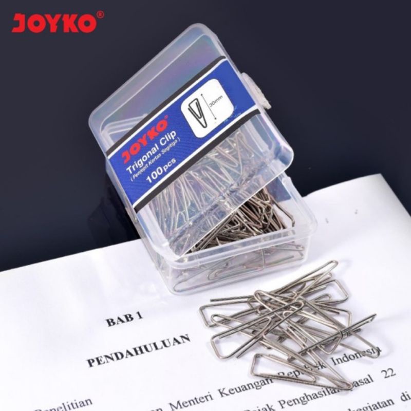 

JOYKO Trigonal Clip Paper Clip Penjepit Kertas Segitiga Isi 100