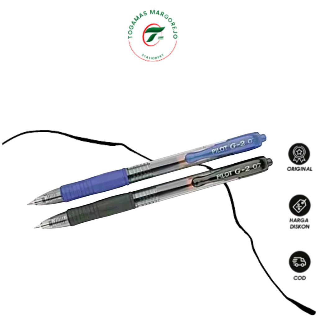 

TERMURAH !! BALLPEN GEL G-2 0.7 PILOT BIRU/HITAM