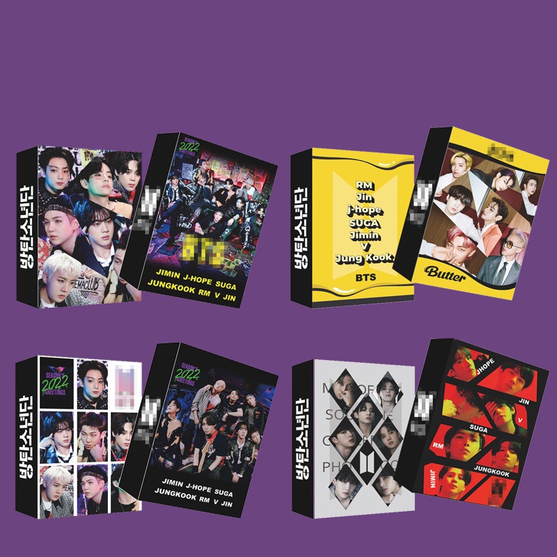 54pcs / Kotak Kartu Foto BTS RM Jin J-Hope V Untuk Koleksi