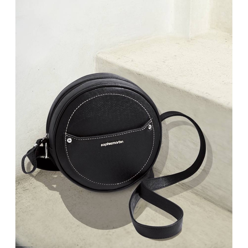 Tas Selempang Kecil Bulat Clarysa Black T6041B5 Sophie Martin Paris Original Kulit Premium