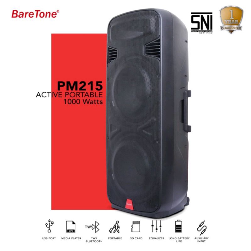 Speaker Portable Baretone PM215  Double Speaker Meeting PM 215 Original