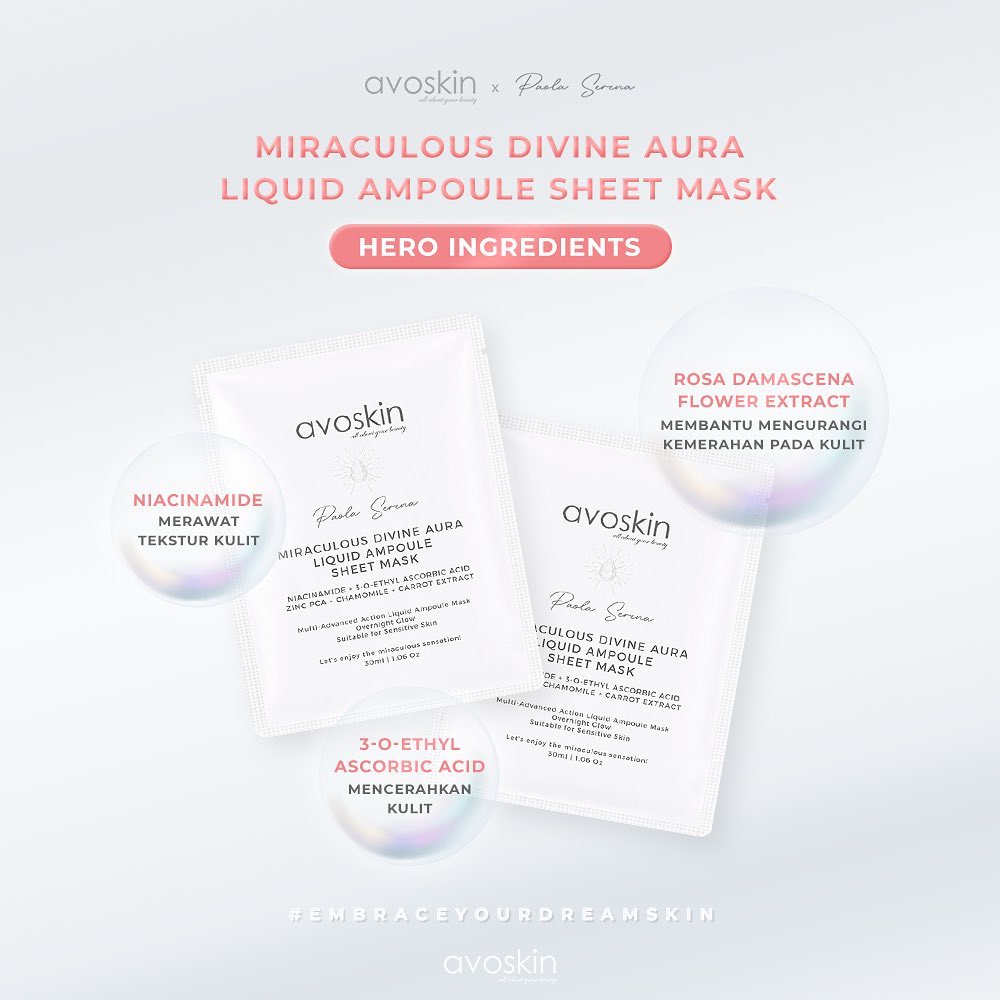 ★ BB ★ AVOSKIN x Paola Serena Miraculous Divine Aura SERIES | Ampoule - Essence Toner - Sheet Mask