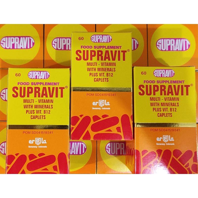 MULTIVITAMIN SUPRAVIT PLUS MINERAL / 60 KAPLET / DAYA TAHAN TUBUH / KESEHATAN TUBUH