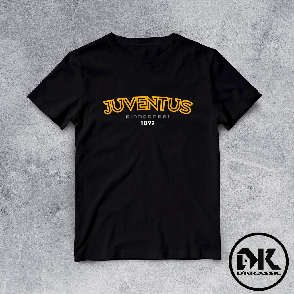 KAOS TSHIRT BAJU PRIA COMBED 30S JUVENTUS 1897
