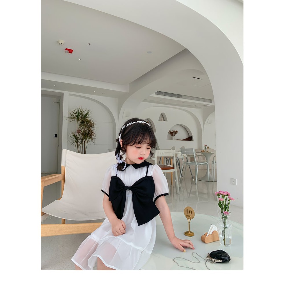 Promo !! Dress anak dress japan ribbon large gurl import uk 1-4th uk 6,8,10,12,14 (cream maroon,putih hitam)