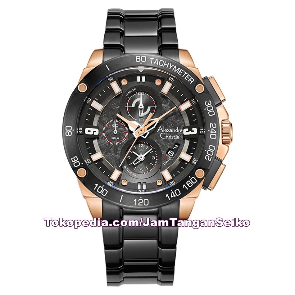 Jam Tangan Pria Alexandre Christie AC 6463 MC BBRBA Chronograph