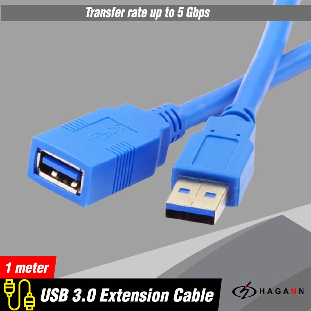 Kabel USB 3.0 Male to Female Extension Sambungan Perpanjangan 1M Cable 1 Meter Extention