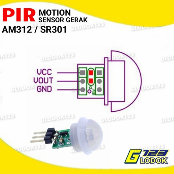 PIR Human Motion Detector Module Sensor Gerak Mini Body SR301 AM312