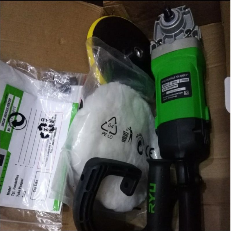 Mesin poles RYU 7 inch RPO 180-1E variabel speed japan technology