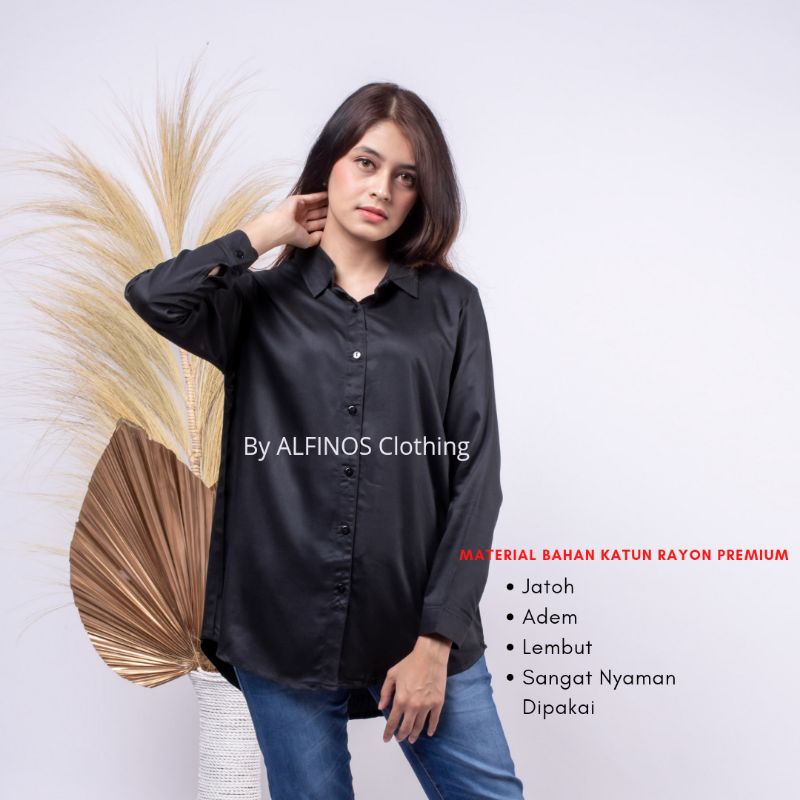 Kemeja | Kemeja Polos | Baju Kemeja Wanita Lengan Panjang | Kemeja Premium Wanita |Kemeja Wanita cod