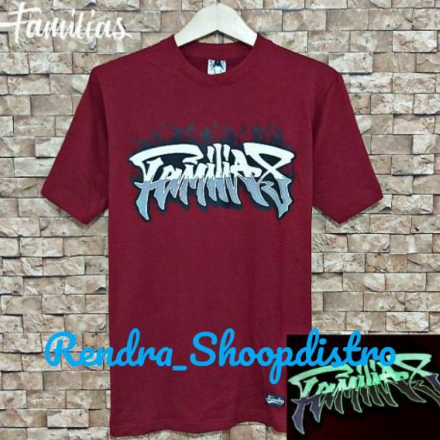 Kaos distro familias glow in the dark