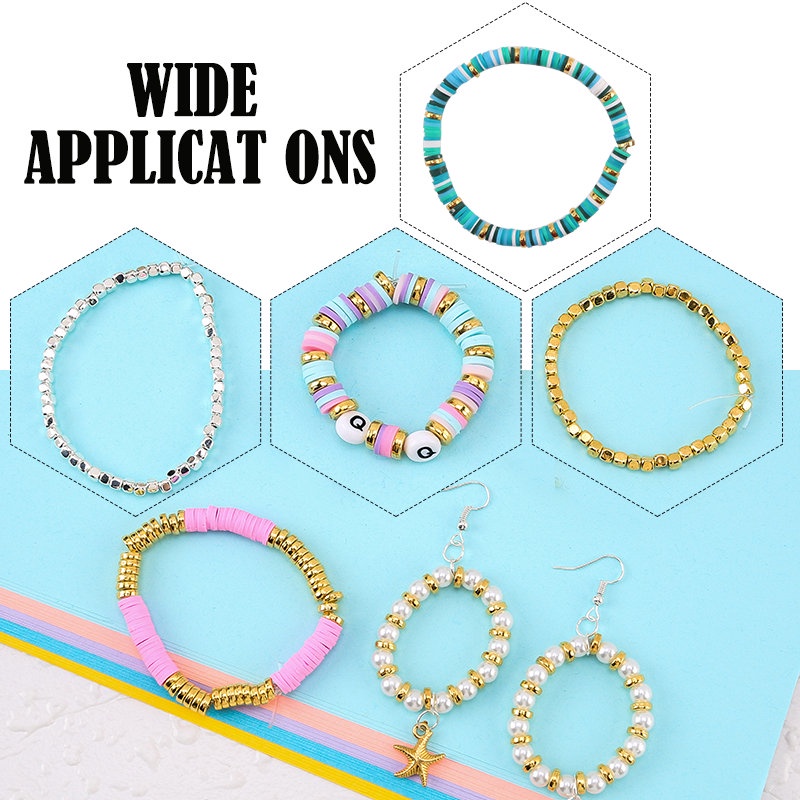 Round Disc Cube Spacer CCB Longgar Spacer Beads Untuk Kalung Gelang Membuat 7 Warna 200 Piece