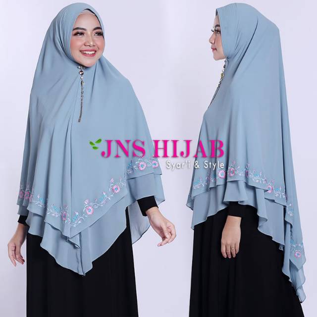 KHIMAR / HIJAB RANIA BORDIR KELILING( FULL ) original by JNS