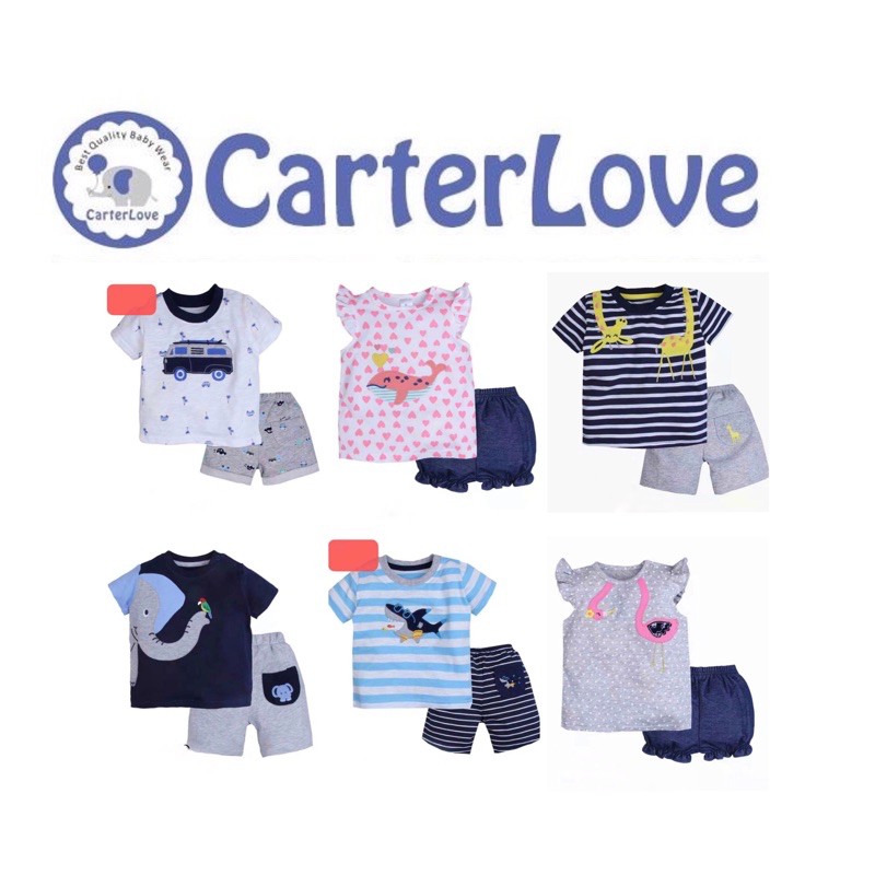 Setelan Pendek Carterlove | Stelan Pendek Bayi Boy Girl